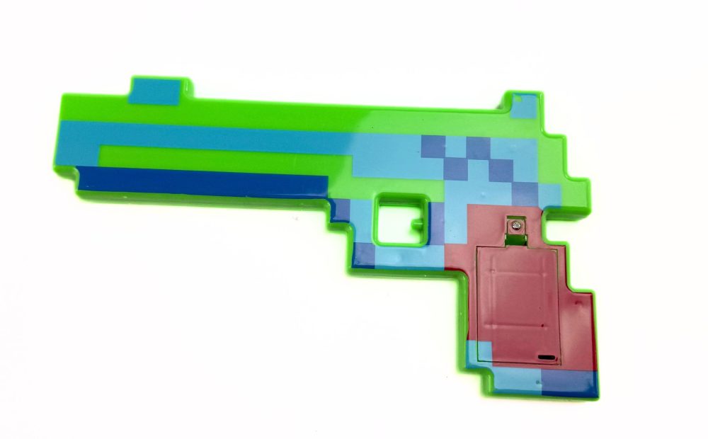 pistolet świecący minecraft 25cm