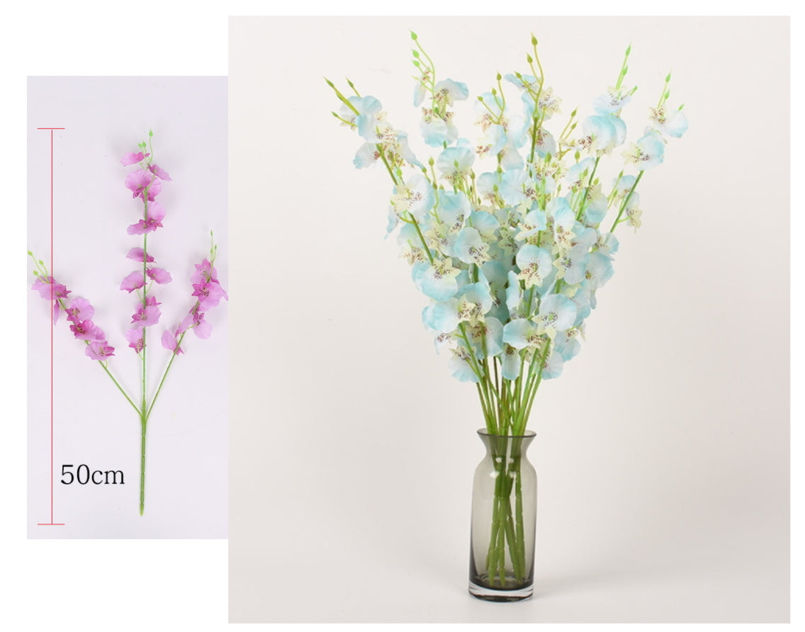 kwiat sztuczny ORCHIDEA 10szt drobna na łodydze 3-ramienna 50 cm  mix KCR-102A,B,C,D,G