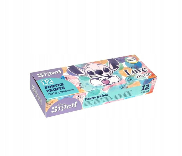 farby plakatowe Stitch 20ml 12 kolorów pastel 1972 5531