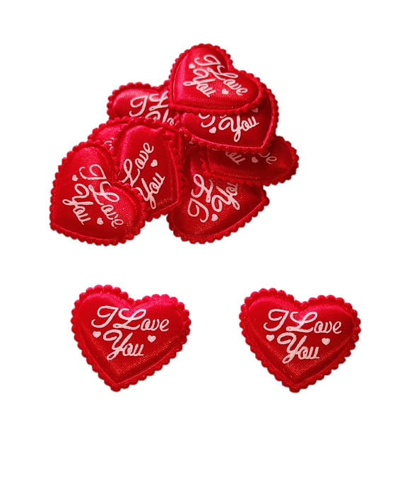 serce na klips  I Love You  10szt.