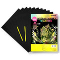 wydrapywanka tęczowa  A4 a'10 multicolor + 2 rylce |  WZ-05