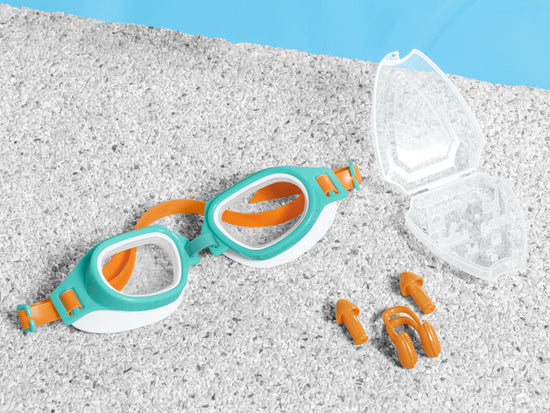 zestaw do pływania okulary  +zatyczki do nosa i ucha 7+ 26034 BE26034