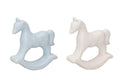figurka 12szt  ceramiczna koń 11x3x10cm mix biały, niebieski