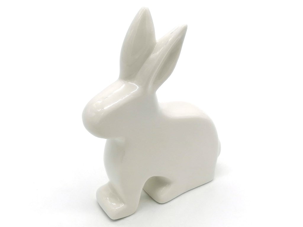 królik ceramiczny biały płaski