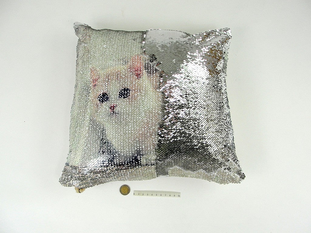 poszewka na poduszkę magiczne cekiny koty 40x40 cm