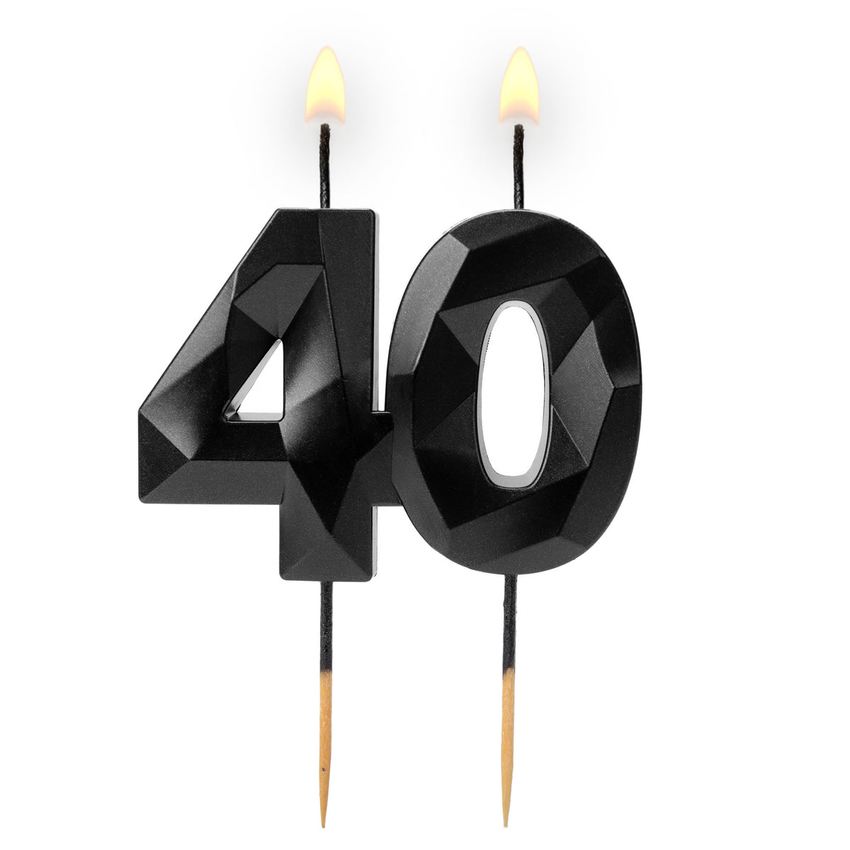 świeczka cyferka "40" Diament czarna 64-62