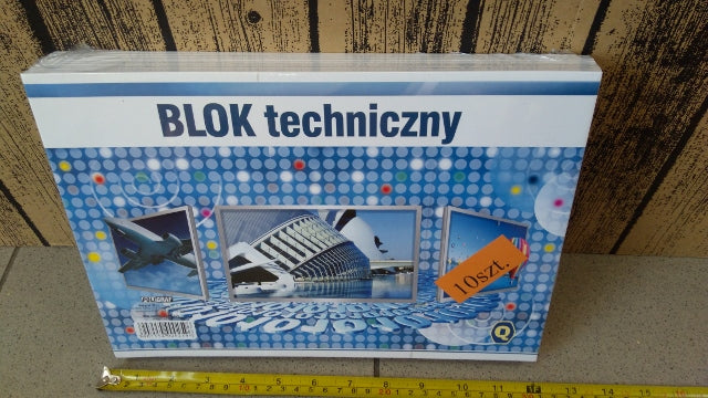 blok 10szt.  techniczny biały A4 | A4Q