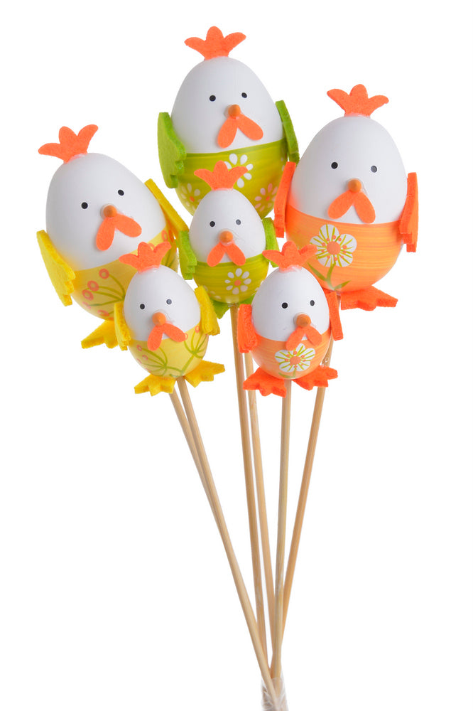 kura - jajko 5cm - 7cm na piku 28cm 6szt. HEA-2023S0228B