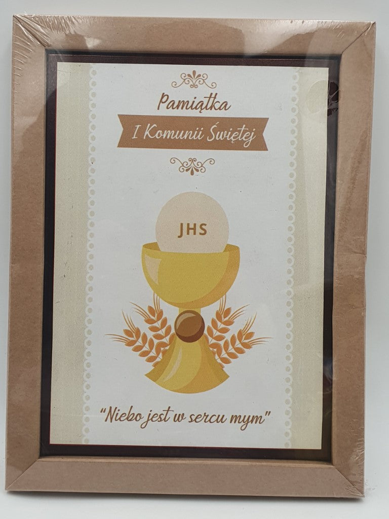 obraz 18x25cm PAMIĄTKA I KOMUNII  ŚWIĘTEJ