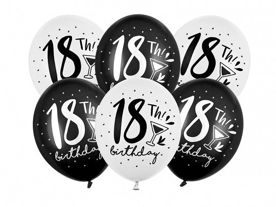 balony 6szt. 30cm ''18'' | SB14P-246-000-6