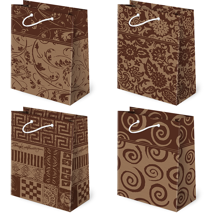 torebki ozdobne 10szt 16 x 24 x 7,5 cm T-4 KRAFT SET 131 RUSTIC STYLE