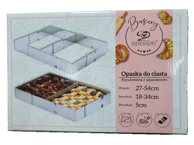 opaska do ciasta regulowana forma z separatorem   TR-551
