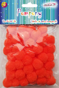 pompony 60szt. POMARAŃCZOWE 2cm | POM-407