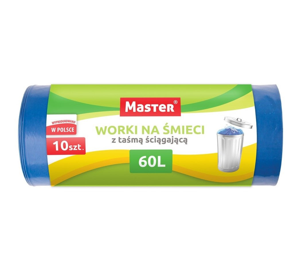 worki na śmieci z taśmą 60 litrów 10szt. MASTER | S030