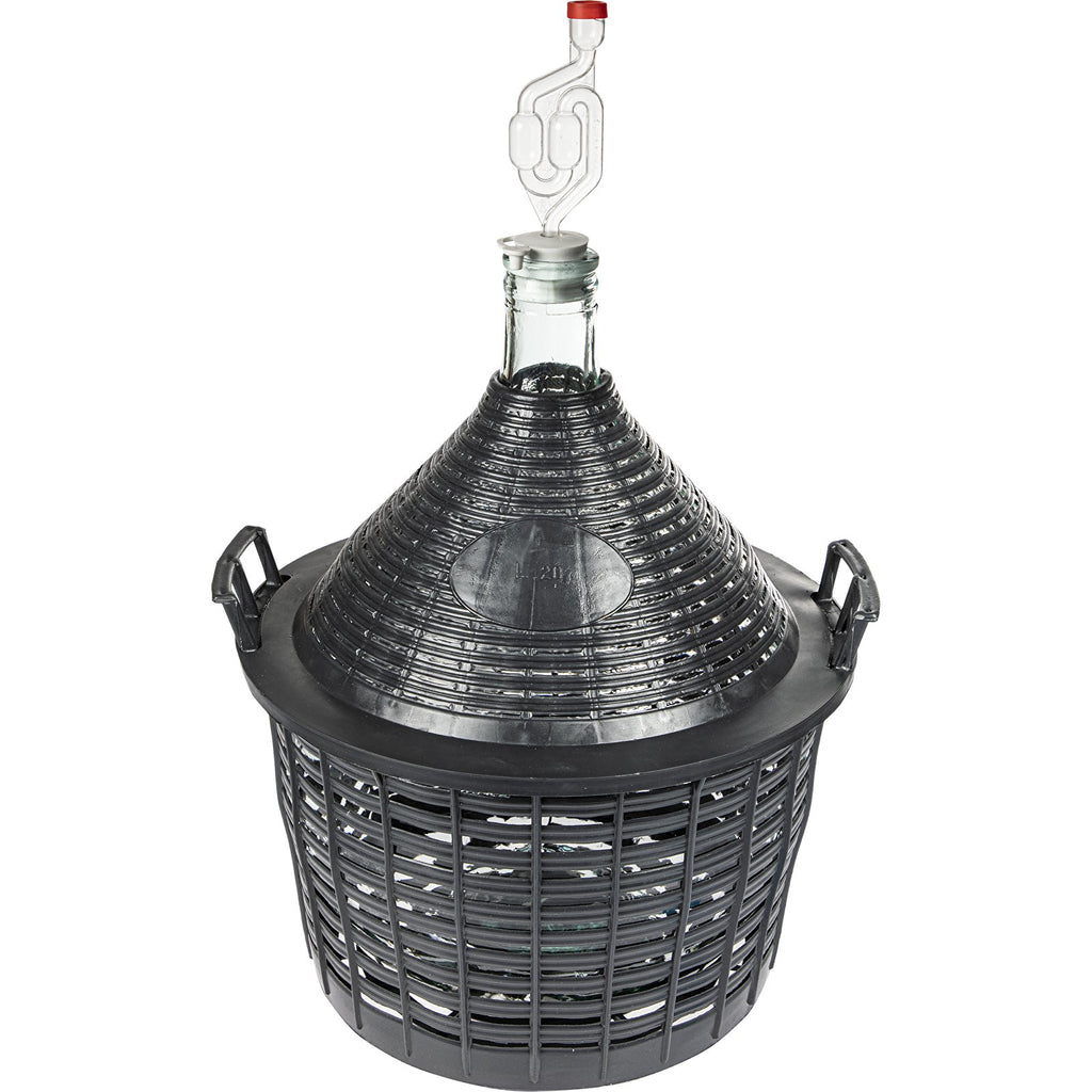 balon do wina 20l w koszu plastikowym | 644020