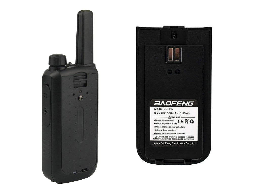 krótkofalówki walkie talkie baofeng bf-t17 radiotelefon zestaw latarka 2szt