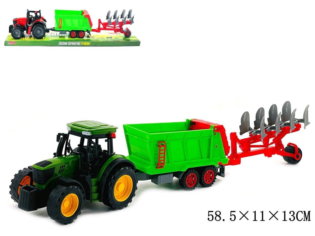 traktor z maszynami rolniczymi 58,5 x 11 x 13cm