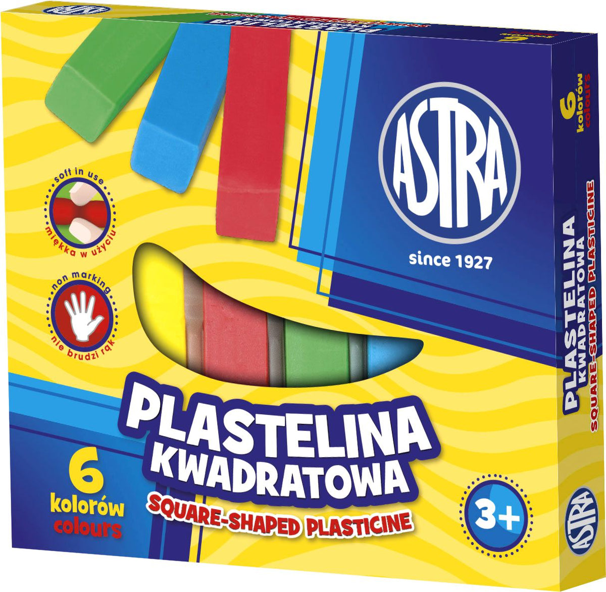 plastelina 6szt kwadratowa ASTRA 0521