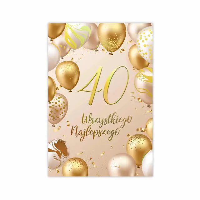 B6 kartka na 40 Urodziny - 20