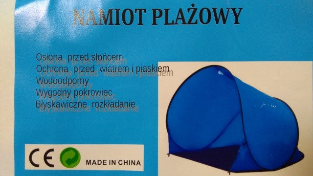 namiot plażowy samorozkładający  220x120x100cm