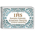 pudełko na pieniądze banknotówka KOMUNIA – od MATKI CHRZESTNEJ – Ażur 3302A-KOM3N-MC