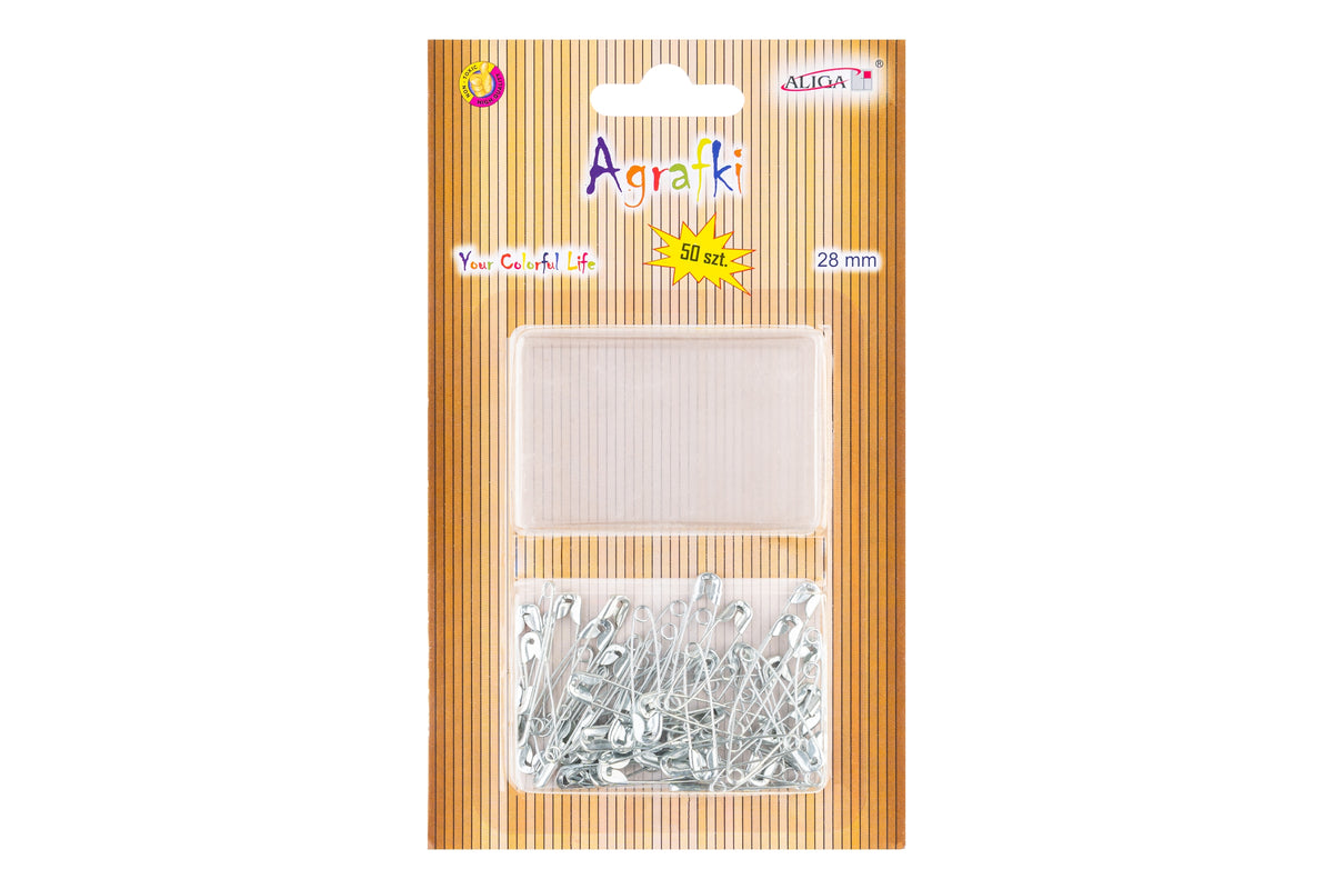 agrafki srebrne rozm. 28mm op. 50szt. AGR-6057