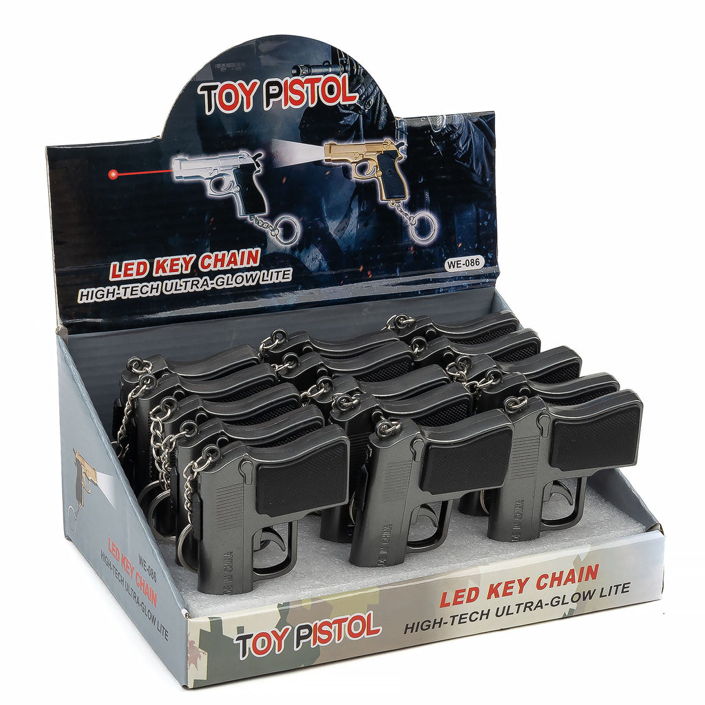 brelok   pistolet latarka z laserem | B-2252