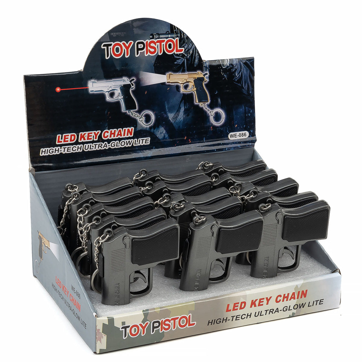 brelok   pistolet latarka z laserem | B-2252