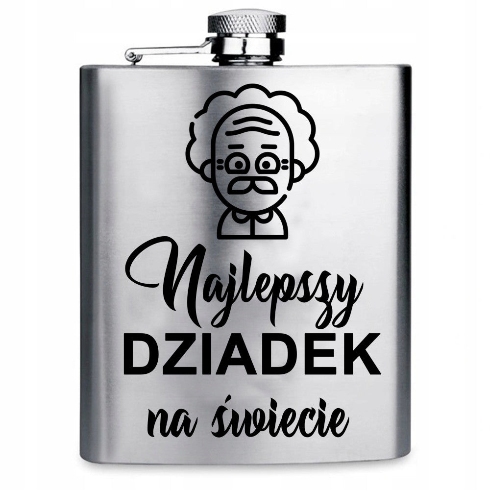 piersiówka ze stali nierdzewnej na Dzień Dziadka