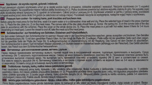 szynkowar 3kg rodzinna uczta | 313030