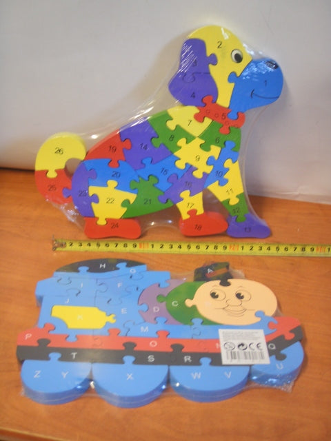 puzzle drewniane alfabet/cyfry 8579