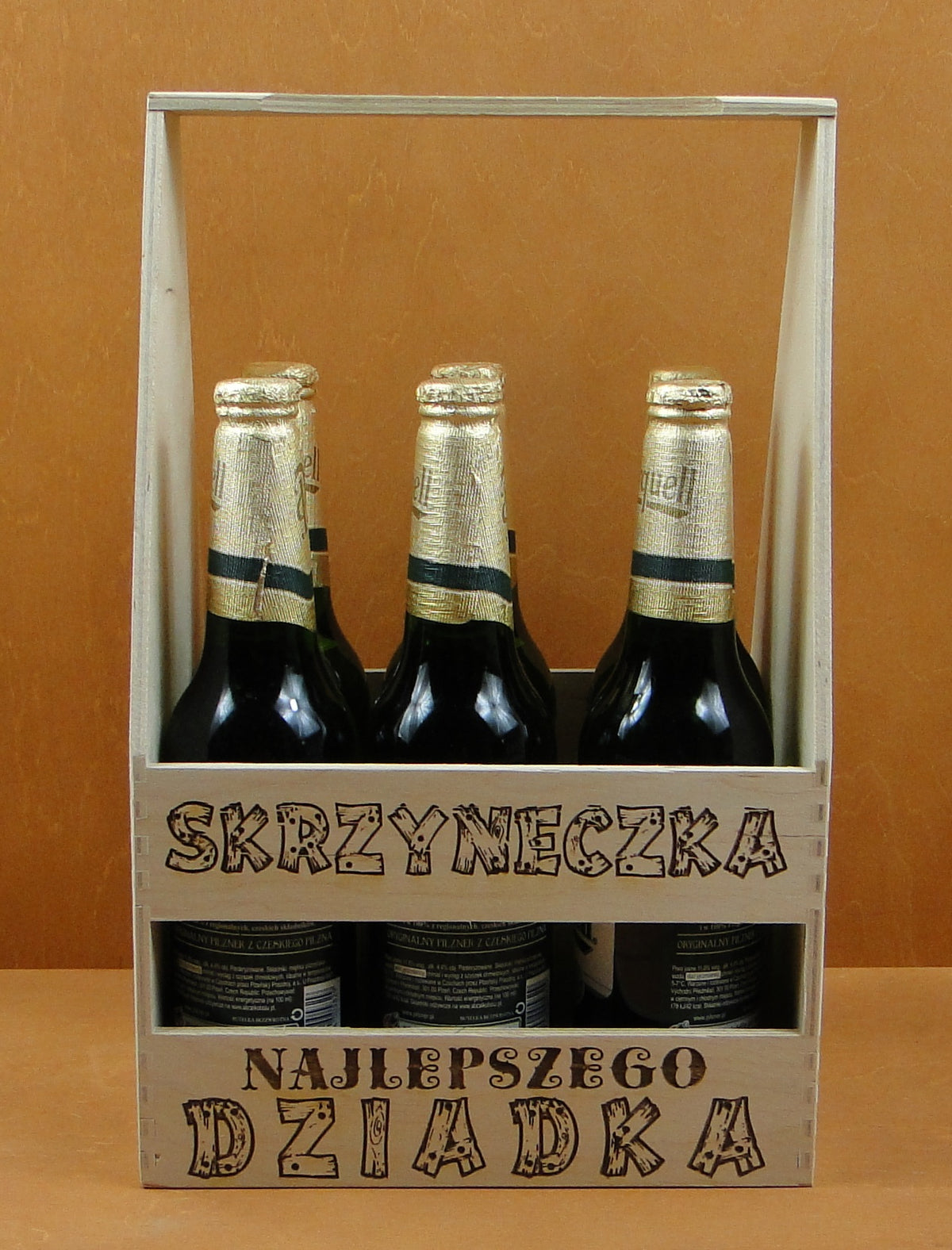 skrzynka na butelki Dla Dziadka transporter nosidełko /  37 x 23,5 x 16,5  cm   /  P1389
