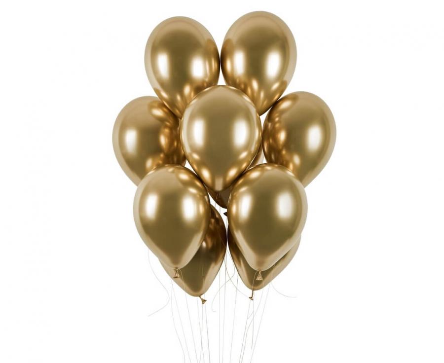 balony shiny 13 cali - złote 50szt. | GB120/88