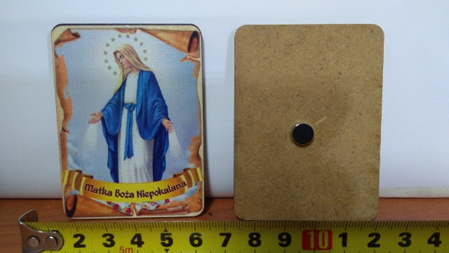 tabliczka 5szt. na magnes 6x8cm MATKA BOŻA NIEPOKALANA