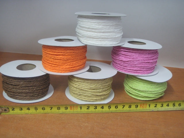 sznurek /wstążka papierowa 6szt 30m  3619