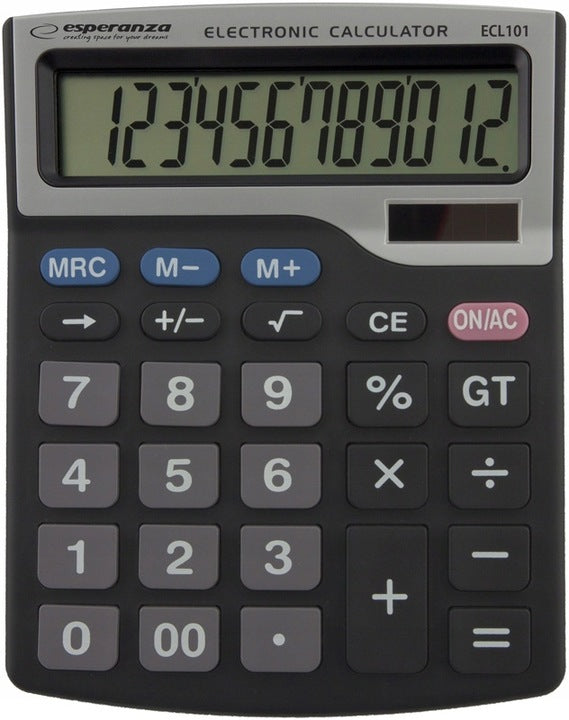 kalkulator wygodny biurowy biurkowy 12 cyfr  ECL101