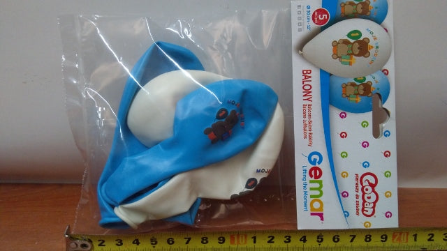 balony 5szt MOJE 1 URODZINY DLA CHŁOPCÓW