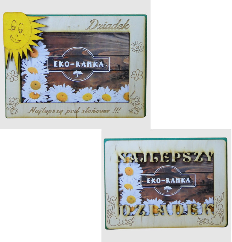 ramka drewniana na zdjęcia DZIADEK  19 x 14 cm | P144