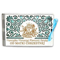 pudełko na pieniądze banknotówka KOMUNIA – od MATKI CHRZESTNEJ – Ażur 3302A-KOM1N-MC