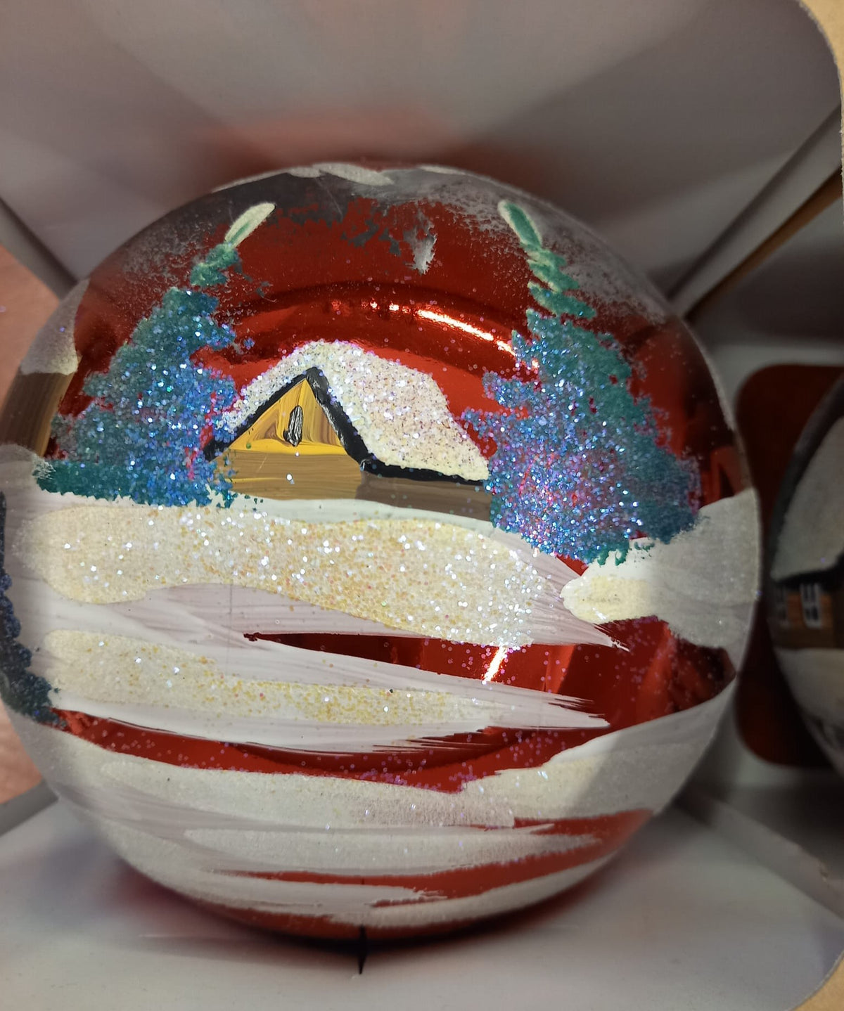 bombka dekorowana 10cm ornament | D01100