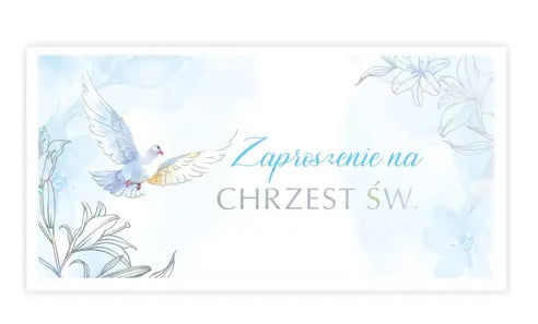 zaproszenia 10szt. DL Chrzest - 43