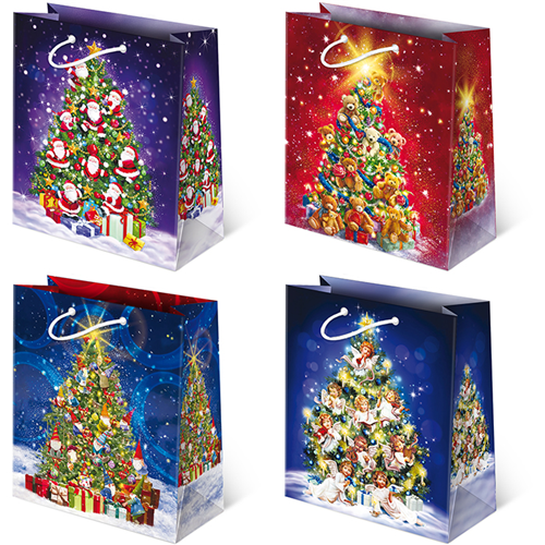 torebki ozdobne 10szt. T-8L set S-45 Exceptional trees 20 x 24 x 11cm
