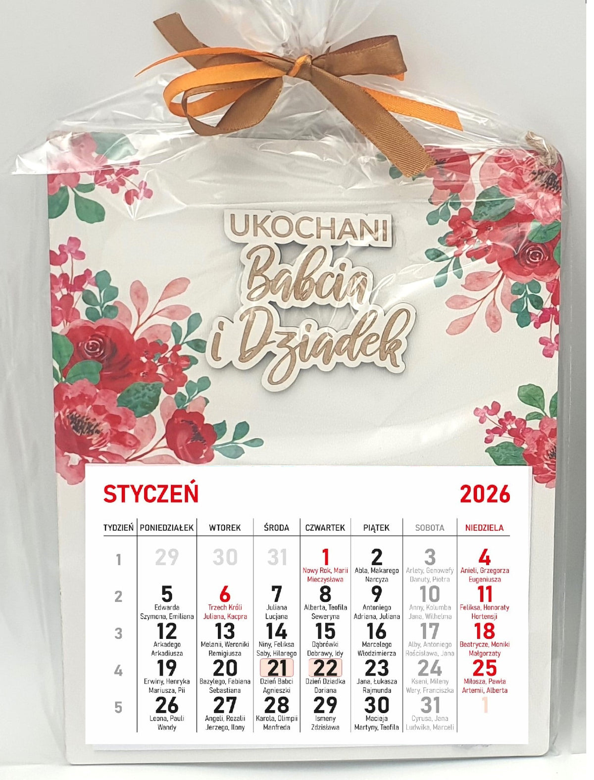 kalendarz 2026 Ukochani Babcia i Dziadek