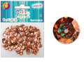 cekiny hologramowe BRĄZOWE  8mm 10g | MT-0212