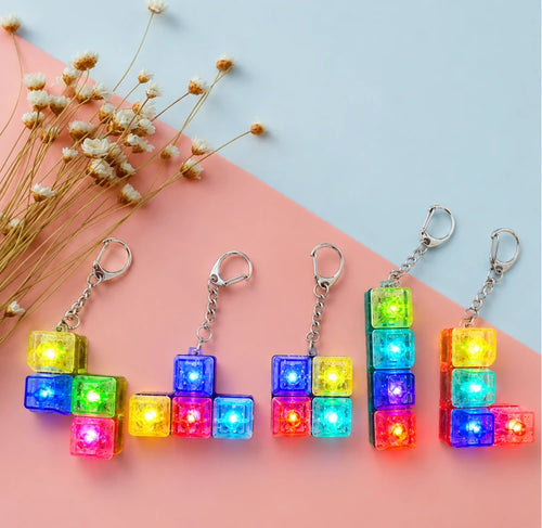 antystresowy brelok klikacz clicker tetris led B-3091