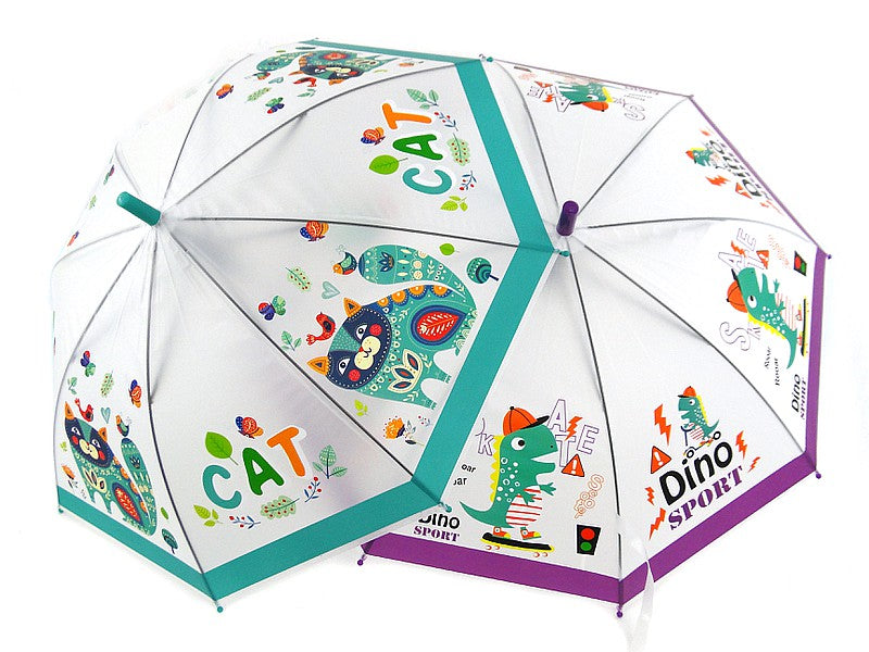 parasolka dla dzieci automatyczna foliowa sowa ślimak dinozaur 78cm, dł.66cm