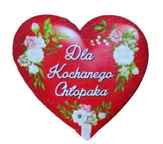 serce na magnes dla Kochanego Chłopaka   6,5 x 6,5 cm  NR.90