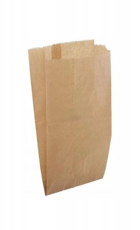 torebki papierowe fałdowe szare 120 x 50 x 250mm A'1000 02163
