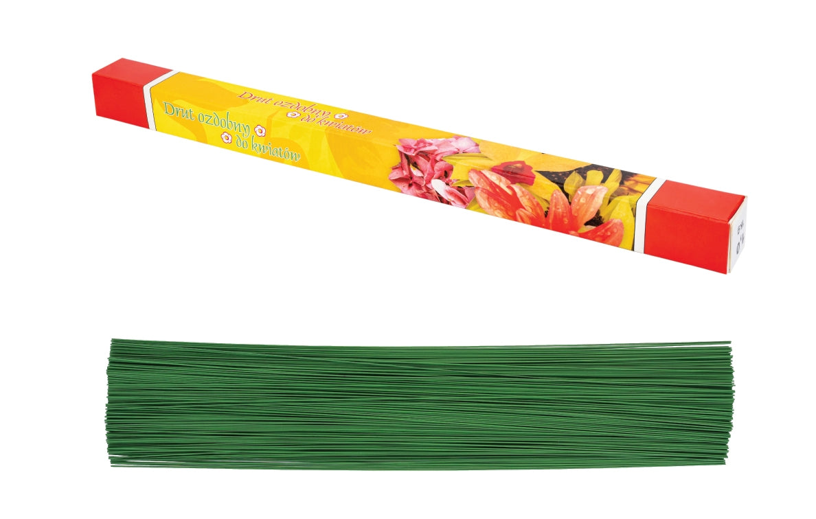 druty florystyczne zielone, rozm. 1,2mm, dł. ok.40cm, pud. 1kg (ok. 287 szt.) DA-1664