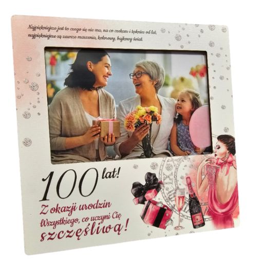 ramka na zdjęcia kolor 10 x 15 ELEGANT PANI 100 lat urodziny 3310-EPI100